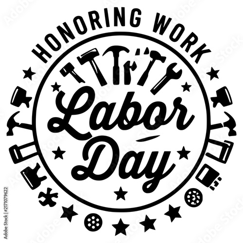 Labor Day Typography and Worker Celebration Design