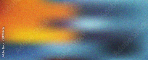 Canvas Print Vibrant orange and blue blended gradient with grainy texture for artistic and mo
