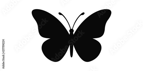Black butterfly silhouette icon