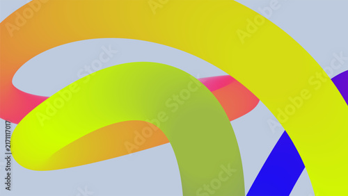3d Gradient Shape. Beautiful Abstract Liquid Fluid Background. Color Design For Creative Bg. Vibrant Graphic Template With Curve And Modern Blend. Rainbow 3d Gradient Shape.