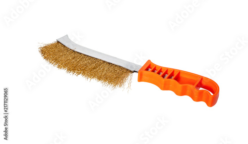 Wire brush for industrial on white.