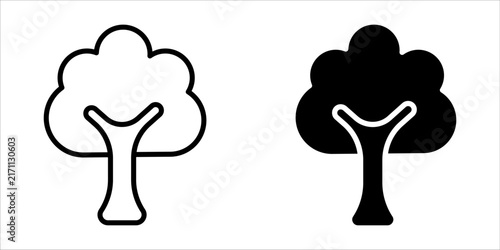Tree icon set. for mobile concept and web design. vector illustration on white background