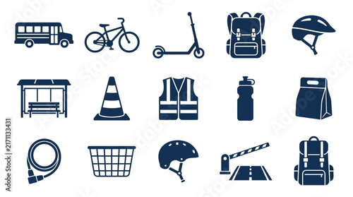 School Transportation Graphic for Educational Projects