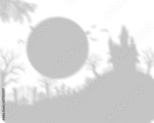 Spooky Halloween Haunted House Shadow Overlay