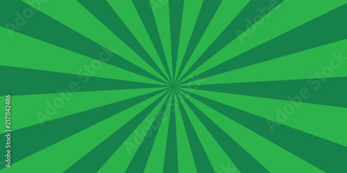Comic background. Pop art texture. Starburst cartoon style. Anime design with explosion effect for print. Fun dot pattern. Green backdrop with halftone gradient. Funny line frame.