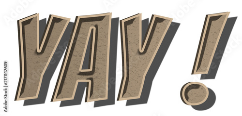 Konstfotografi Yay! retro style png typography