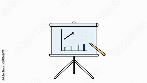 Business Growth Chart Presentation 2D Animation