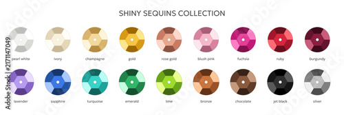 Принти на полотні Luxury sequin color palette