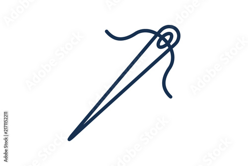 Sewing Needle with Thread Icon