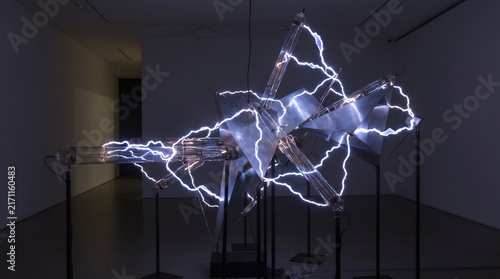 Plakat Abstraction with electrical discharges