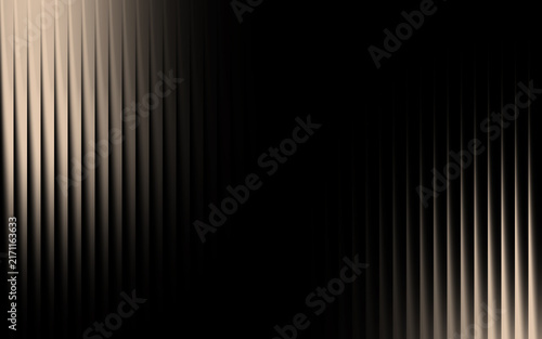 Abstract vertical light streaks on black background for modern minimalist design backdrop