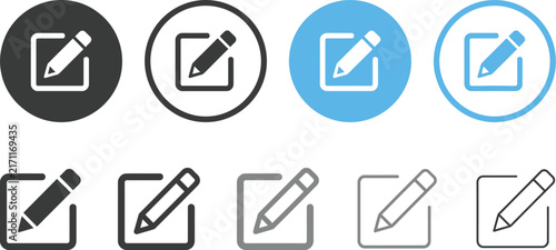 Fotografie edit pen icon, create modify pen sign button, Pencil icon, sign up icon - editin