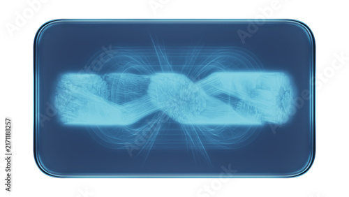 Obraz na płótnie Glass Frame with Ampere Force Physics Illustration