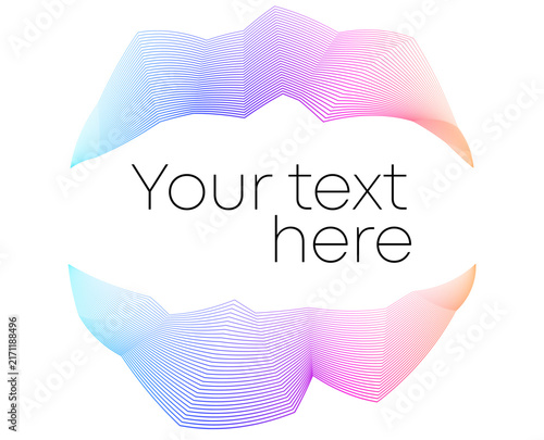 Abstract Colorful Layered Line Frame