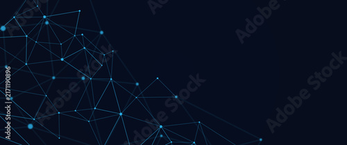 Vector digital futuristic technological with connection with global lines and dots abstract background