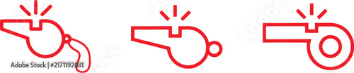 Whistle icon set, Sport whistle icon set, dog whistle icon set, Loudly blowing whistle icons set, Vector Illustration !	