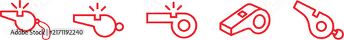 Whistle icon set, Sport whistle icon set, dog whistle icon set, Loudly blowing whistle icons set, Vector Illustration !	