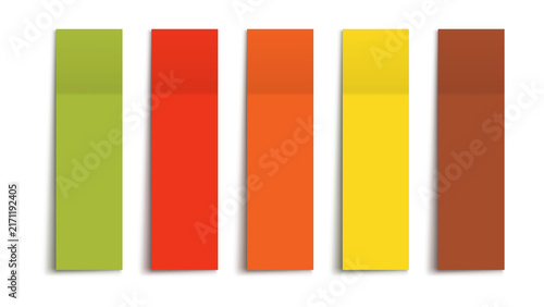 Colorful gradient bars for infographic or chart design on transparent background