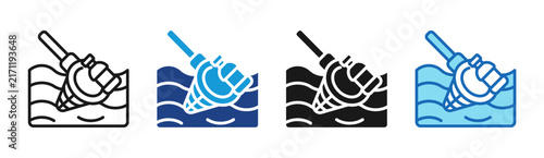 Fotografía Water Cleanup icon set multiple style collection