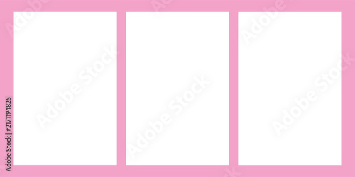 Photo collage template. Mood board grid. Square picture frame. Layout album photography. Vector illustration.
