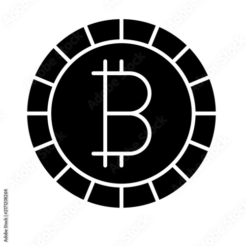 Bitcoin Cryptocurrency Coin Vector Icon for Digital Banking Finance and Blockchain Payment Concept