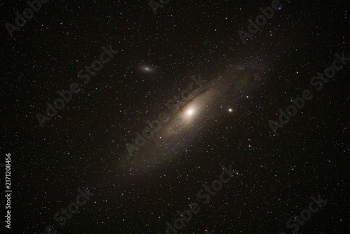 Foto Andromeda galaxy close up inverted