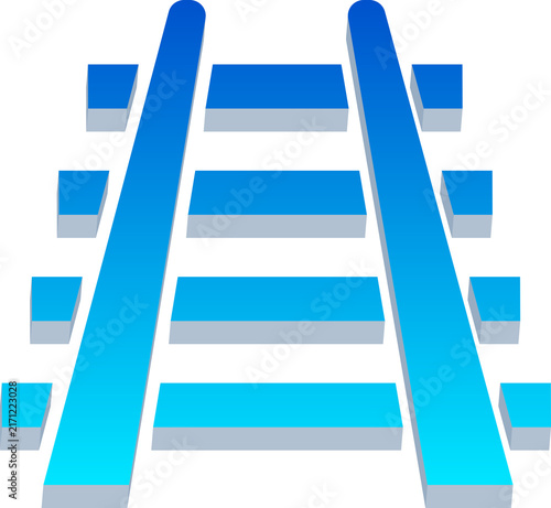 3D Tracks Icon for Transportation Routes and Logistics Network Planning Isolated on Transparent Background