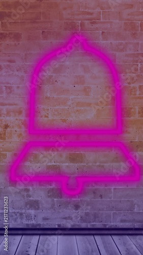 Arrow neon sign on brick wall 4k