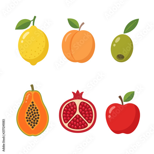 Assorted Fresh Fruits and Olive Collection