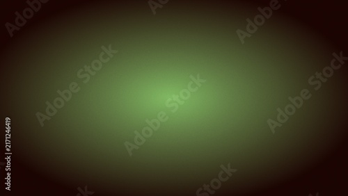 Horizontal Radial Gradient Background Transitioning from Soft Olive Lime Center through Dark Sage Green to Black Base with Vignette