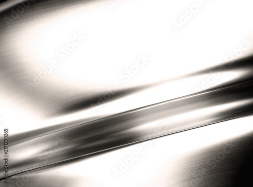 Sleek abstract metallic waves with smooth flowing light reflections