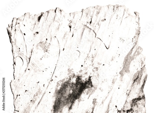 Monochromatic grunge background with distressed white paper and black ink textures