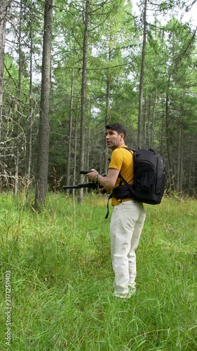 hunter shooting with rifle