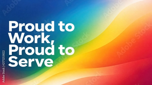 Proud lgbtq rainbow pride text design with gradient background
