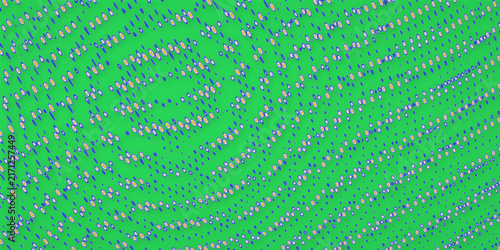 Foto Silky green interference waves fold over liquid ink strata in a playful candy palette with a premium smooth finish
