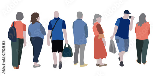 2D image for use as an entourage. Vector flat city infographics Flat design silhouette isolated on white background. Ideal for concepts of travel, lifestyle, commuting, or everyday activity.