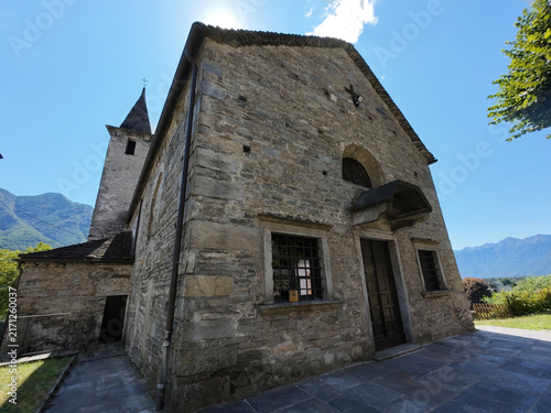 Exterior of the San Quirico Church in Domodossola, Italy