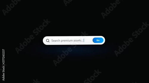 Modern Minimalist Search Bar UI for Finding Premium Stock Video Assets