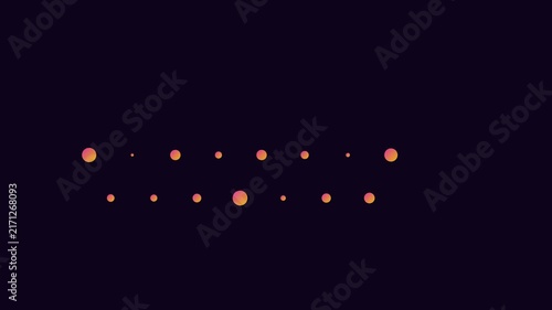 Abstract gradient dots pattern motion 4k background, with pulsing circles, and minimalist geometric animation