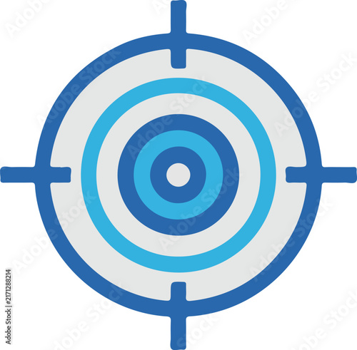 Target with crosshair and concentric circles