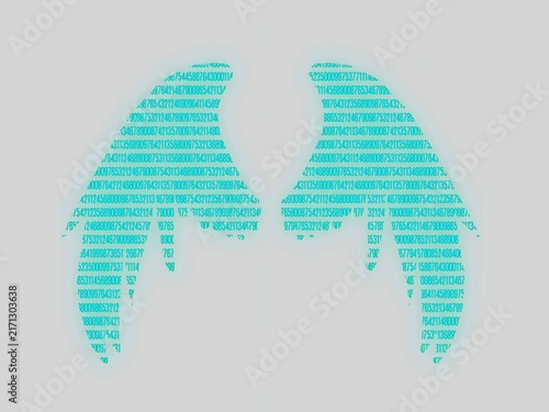 vector illustration of an angel wings