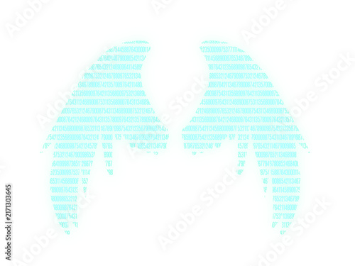 vector illustration of an angel wings
