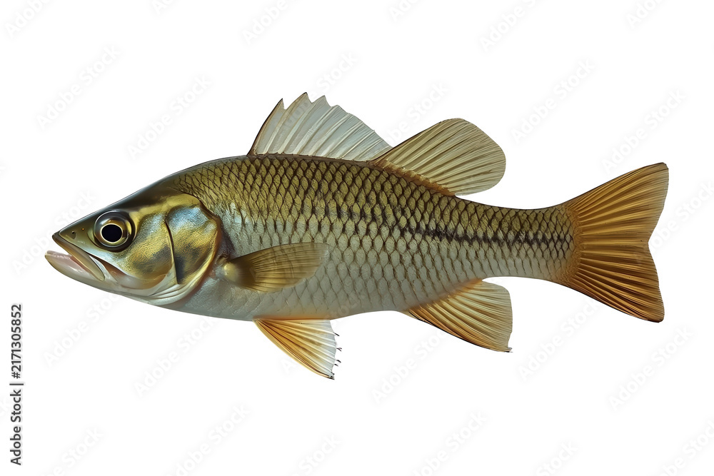 Fototapeta premium Olive silver freshwater fish side view