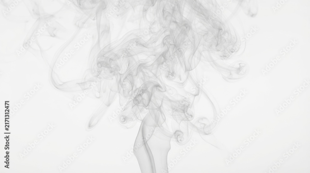 Obraz premium Abstract swirl of gray smoke rising in a delicate plume