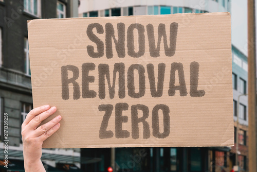 Canvas Print "Snow removal zero" The city spent nothing on winter roads