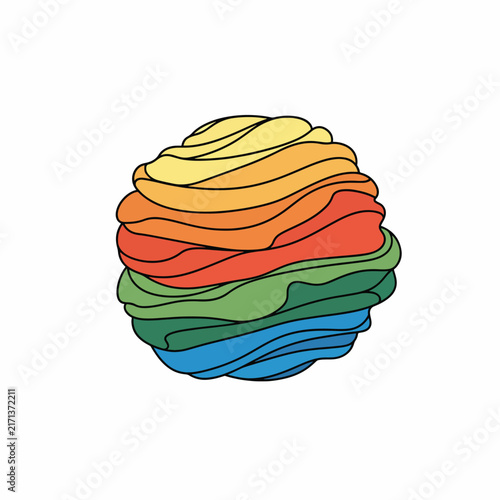 Colorful abstract layered wave design vibrant gradient swirls