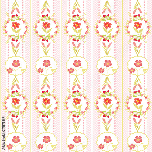 Flower Stripe herringbone Texture pattern