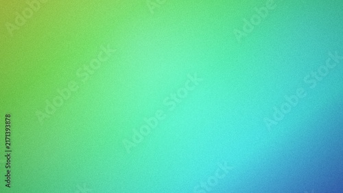 Abstract grainy gradient background, with a smooth, transition from vibrant, lime green to, bright cyan and, deep blue tones, in a texture
