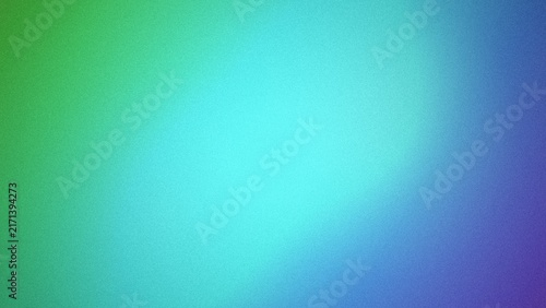 Vibrant abstract gradient background, transitioning from bright, green to cyan, and deep blue, with a subtle, grainy texture throughout, the surface