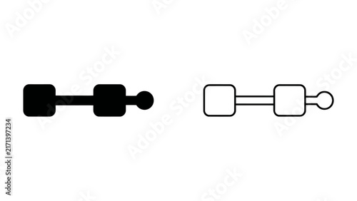 Chain Link Icon: A minimalist representation of a chain, presented in both solid black and outlined white versions, symbolizing connection and strength.